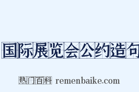 国际展览会公约造句是什么意思的图片